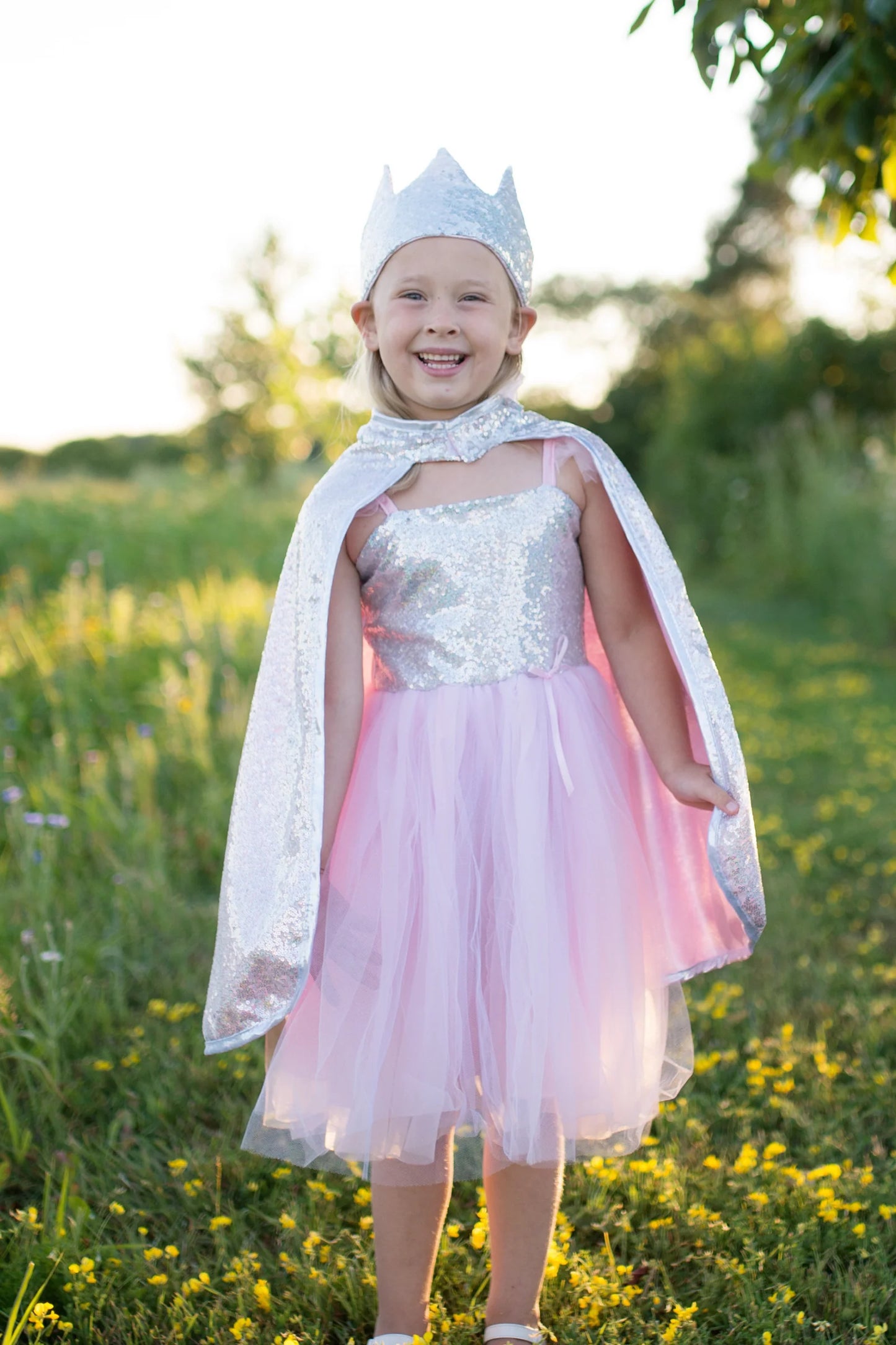 Silver Sequins Cape