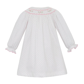 Monica Knit Bishop Dress with Smocking