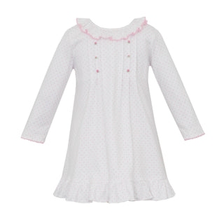 Monica Knit Gown with Rosebuds