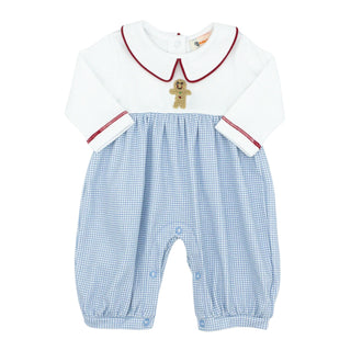 Boys Romper with Crochet Gingerbread Man