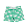Gibson Island Green Gingham with Worth Avenue White Stork