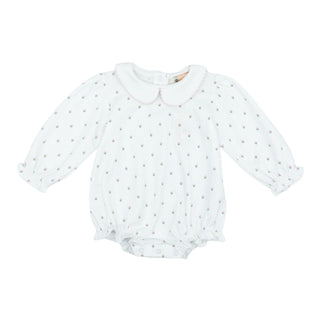 Girls Long-sleeve Collared Bubble - Rosebud Print