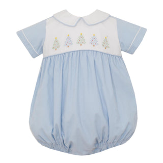 Boys Corduroy Bubble with Christmas Tree Shadow Embroidery