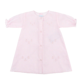 Girls Long-sleeve Daygown with Hand-embroidery - Tiny Flowers