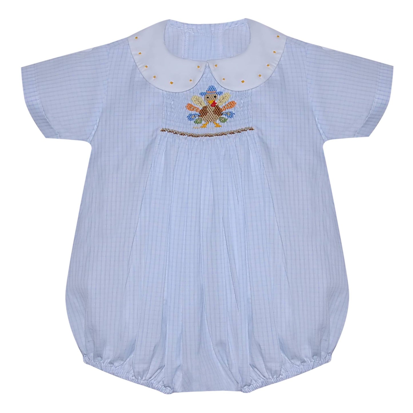 Boys Charlie Bubble with Smocked Turkey