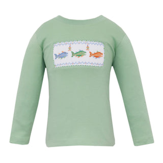 Boys Smocked Long-sleeve T-shirt - Trout