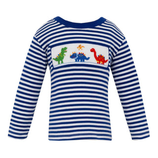 Boys Smocked Long-sleeve T-shirt - Dino