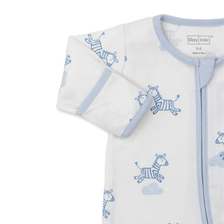 Printed Zipper Footie - Dreamy Zebras