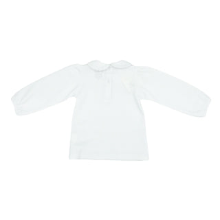 Girls Round Peter Pan Collar Shirt with Long-sleeves