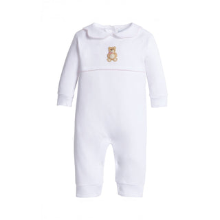 Crochet Playsuit - Pink Teddy Bear