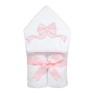 Everykid Hooded Towel - Pink Bow Applique