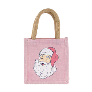 Christmas Jute Tote - Ho Ho Ho Santa