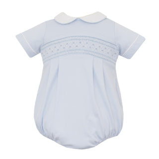 Boys Knit Bubble with Smocking - Marcos Geometrics