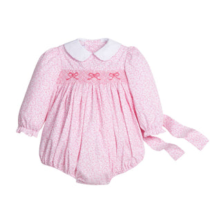Smocked Natalia Bubble - Pink Vinings