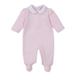 Jacquard Footie - Sweet Homecoming in Light Pink