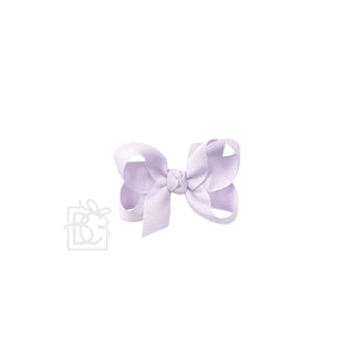 Grosgrain Double Knot Hair Bow - Powder Orchid
