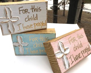 "For This Child" Wood Block