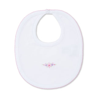 Bib with Hand Embroidery - Fall Floral Swag