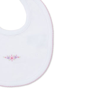 Bib with Hand Embroidery - Fall Floral Swag