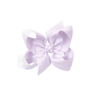 Grosgrain Double Knot Hair Bow - Powder Orchid