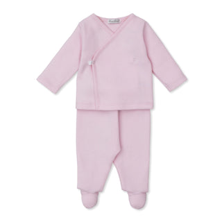 Jacquard Footed Pant Set - Sweet Homecoming in Light Pink