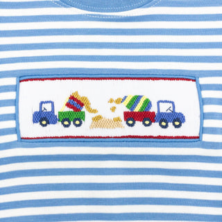 Knit Luke Long Romper with Hand-smocking - Construction