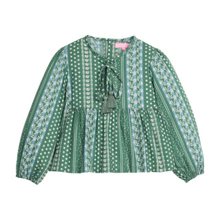 Riviera Top - Fairfield Forest Stripe