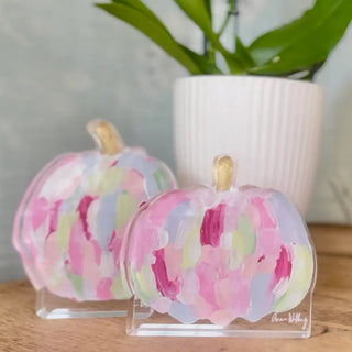 Pumpkin Acrylic Block - Pink