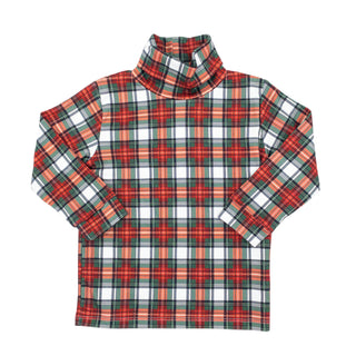 Pima Printed Turtleneck - Tartan Plaid