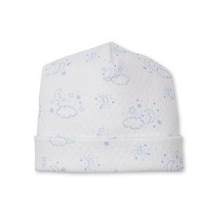 Jacquard Printed Hat - Cheerful Good Night - Light Blue