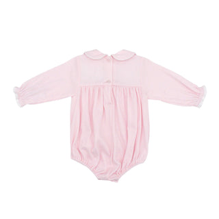 Girls Knit Collared Bubble with Hand-embroidery - Bow