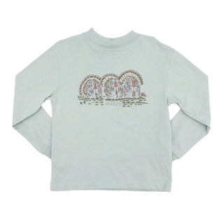 Boys Long-sleeve Logo T-shirt - Turkey on Sage