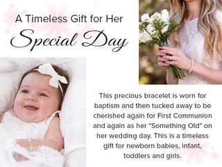 Baptism to Bride Baby Cross Bracelet