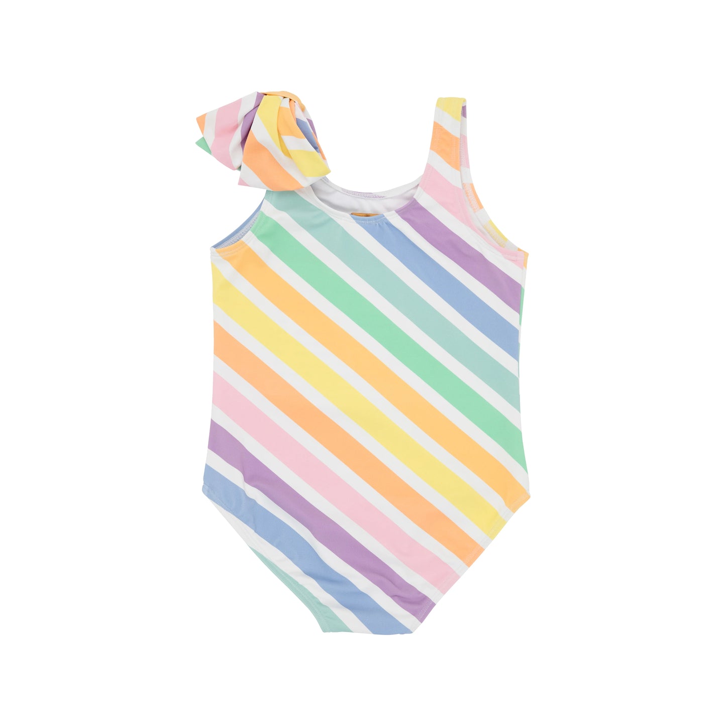 Brookhaven Bow Swim Suit - Rainbow Rollerskate Stripe