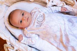 Printed Gown - Blue Lattice