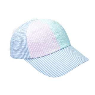 Multicolor Seersucker Bow Baseball Hat