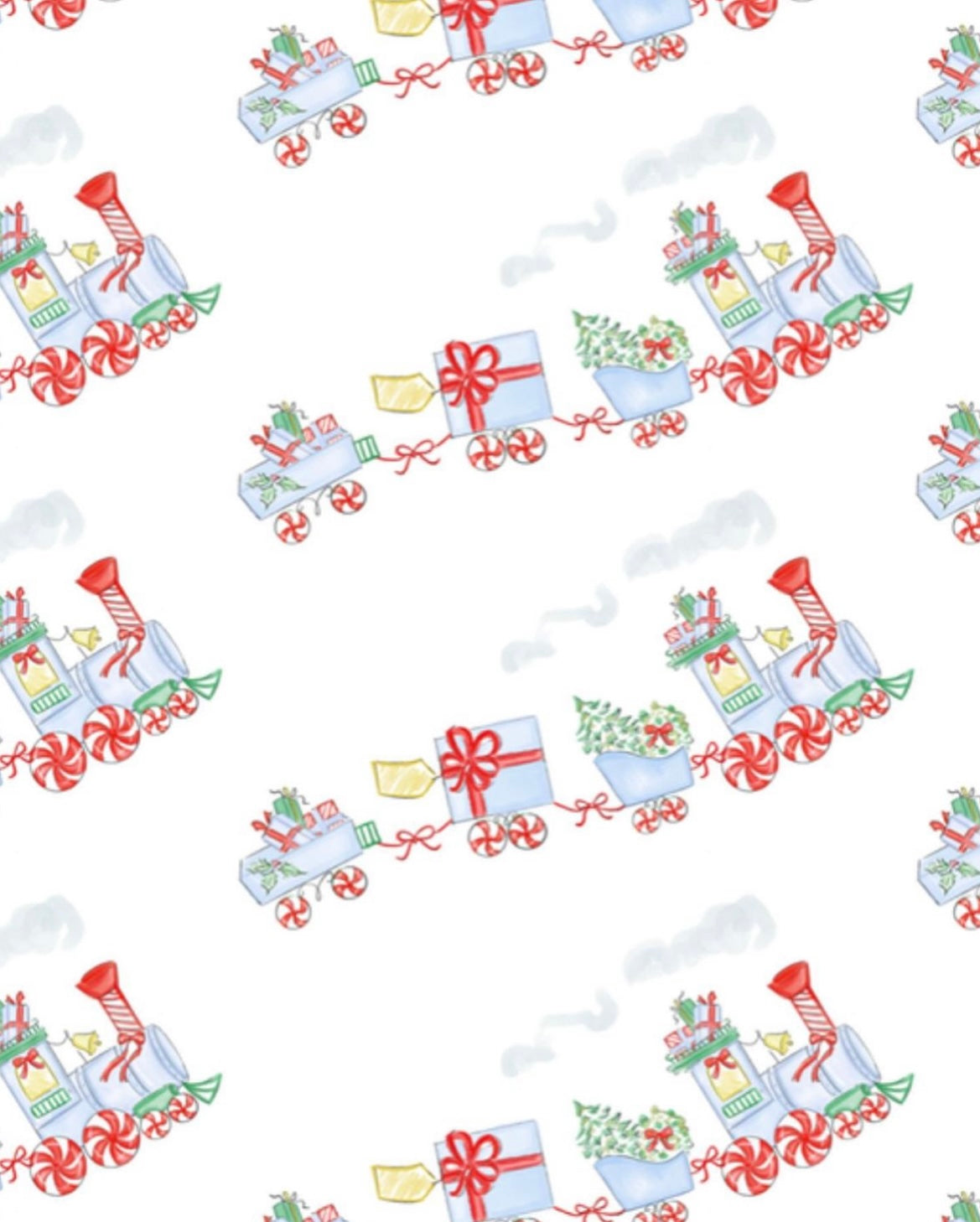 Boy's Knit Christmas Train Zip-up Jammies - FINAL SALE