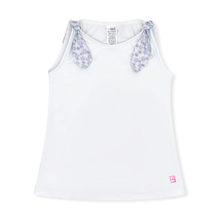 Jessica Tank - Pure Coconut with Blissful Blooms - FINAL SALE