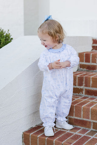 Girls Knit Lila Long Bubble - Blue Bows
