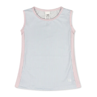 Maddy Tank - Cotton Candy Blue with Pink - FINAL SALE