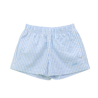 Naples Seersucker Shorts - Seaside White Plaid - FINAL SALE