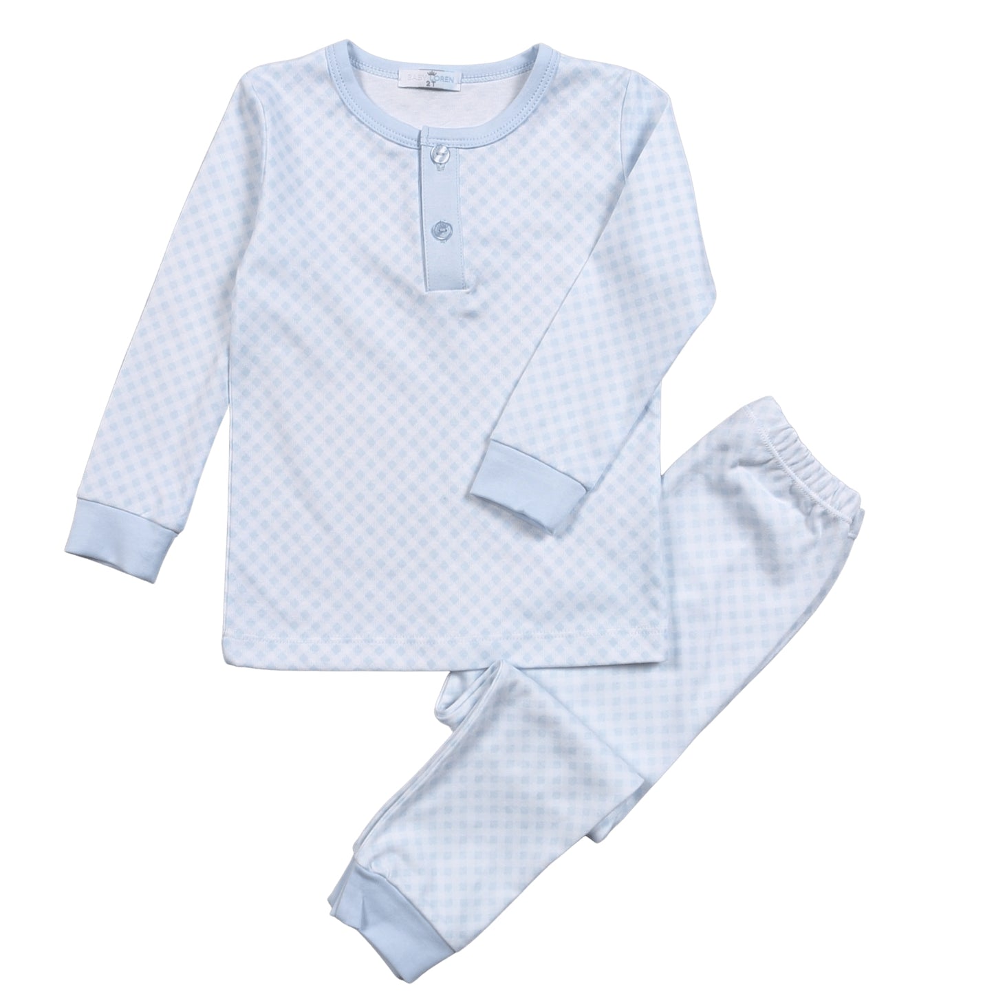 Blue Plaid PJ Set