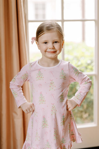 Pima Knit Play Dress - Pink Tinsel