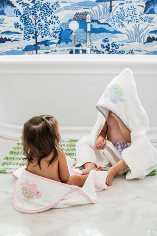 Everykid Hooded Towel - Blue Dino Applique