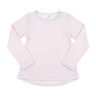 Bridget Basic Long-sleeve Tee - Cotton Candy Minigingham