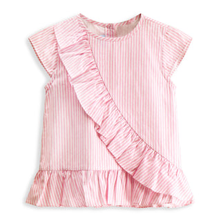 Calista Blouse - Pink Bubble Stripe - FINAL SALE
