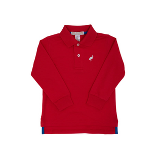 Prim & Proper Polo Long Sleeve - Richmond Red