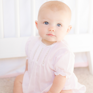 Pintucks & Lace Bubble - Pink