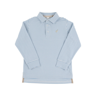 Prim & Proper Polo - Barrington Blue Stripe
