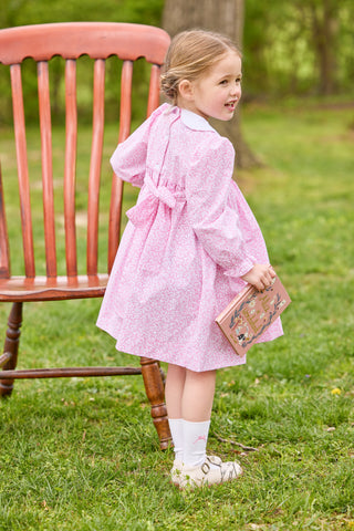 Smocked Natalia Dress - Pink Vinings